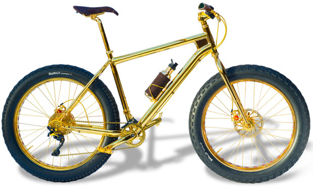 Million Dollar Fat Bike Gold Bicycle