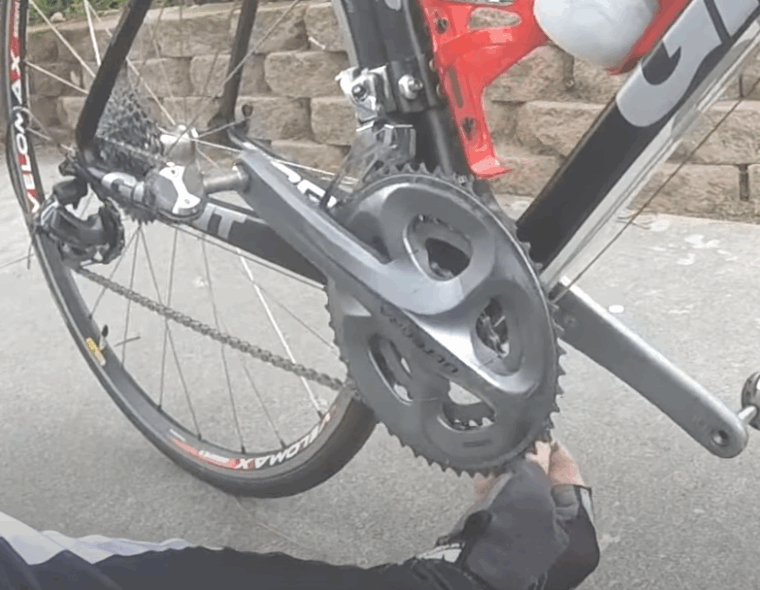 bike chain keeps falling off inside